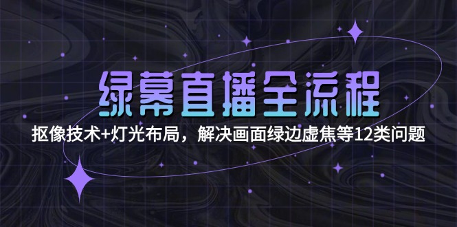 绿幕直播全流程：抠像技术+灯光布局，解决画面绿边虚焦等12类问题-E六资源