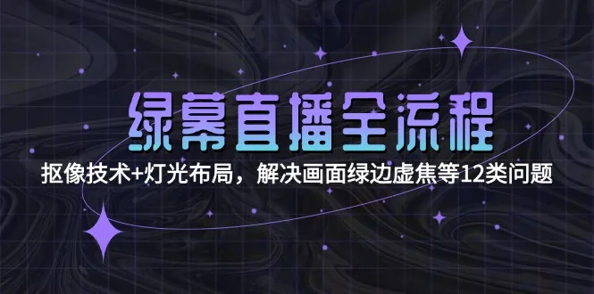 图片[1]-绿幕直播全流程：抠像技术+灯光布局，解决画面绿边虚焦等12类问题-E六资源