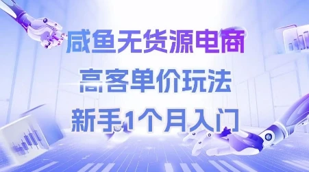 图片[1]-咸鱼无货源电商，高客单价玩法，新手1个月入门-E六资源