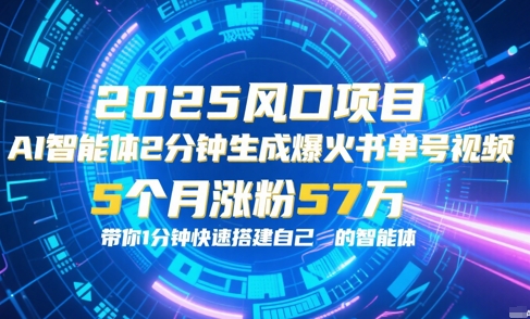AI智能体2分钟一键生成爆火书单号原创视频，5个月涨粉57w，带你零代码1分钟搭建智能体-E六资源