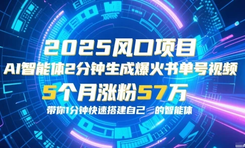 图片[1]-AI智能体2分钟一键生成爆火书单号原创视频，5个月涨粉57w，带你零代码1分钟搭建智能体-E六资源