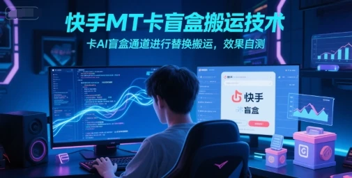 图片[1]-快手MT卡盲盒搬运技术，卡AI盲盒通道进行替换搬运，效果自测-E六资源