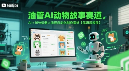 图片[1]-油管AI动物故事赛道，AI+RPA机器人流程自动化制作素材【保姆级教程】-E六资源