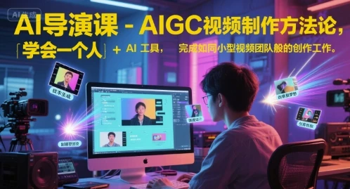图片[1]-AI导演课-AIGC视频制作方法论，学会一个人+AI工具，完成如同小型视频团队般的创作工作，实现导演梦-E六资源