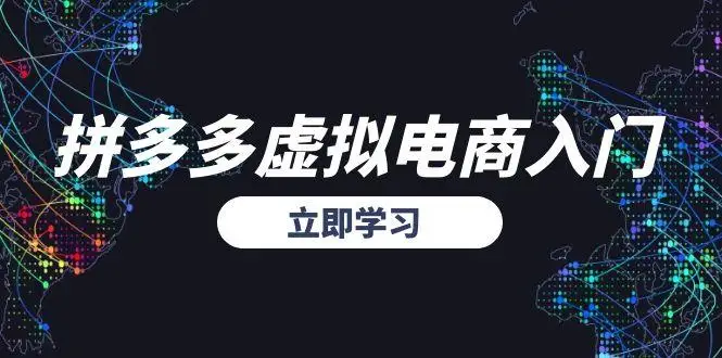 图片[1]-拼多多虚拟电商入门，精准选品方法论，无货源模式起盘技巧-E六资源