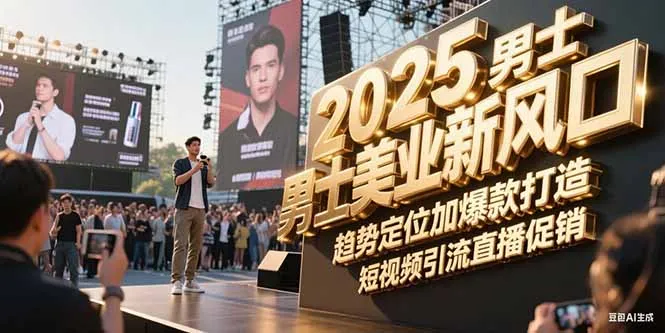 图片[1]-2025男士美业新风口，趋势定位加爆款打造，短视频引流直播促销-E六资源