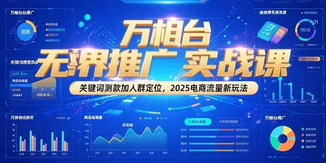 图片[1]-万相台无界推广实战课，关键词测款加人群定位，2025电商流量新玩法-E六资源
