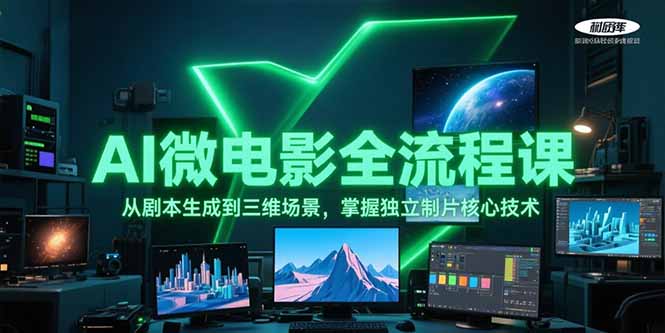 AI微电影全流程课，从剧本生成到三维场景，掌握独立制片核心技术-E六资源