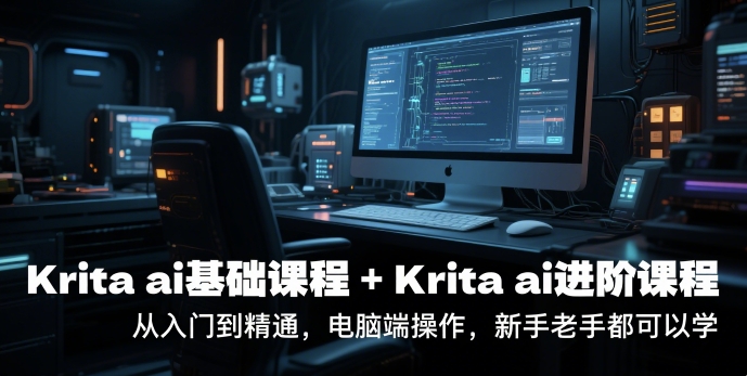 krita ai基础课程+Krita ai进阶课程，从入门到精通，电脑端操作，新手老手都可以学-E六资源