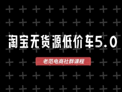 淘宝无货源2025VIP教程，​最新的淘宝无货源课程，1688代发，蓝海选品，零成本创业首选-E六资源