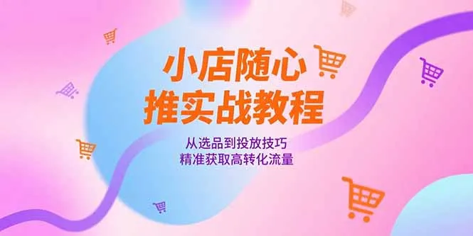 图片[1]-小店随心推实战教程，从选品到投放技巧，精准获取高转化流量-E六资源