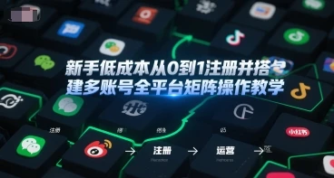 图片[1]-新手低成本从0到1注册并搭建多账号全平台矩阵操作教学，手机号-邮箱-IP-工具-E六资源