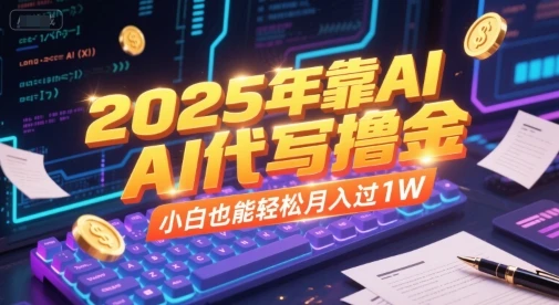 图片[1]-2025年靠AI代写撸金，小白也能轻松月入过1W-E六资源