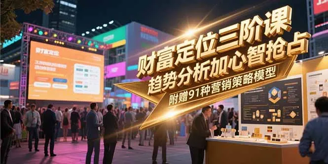 图片[1]-财富定位三阶课，趋势分析加心智抢占，附赠91种营销策略模型-E六资源