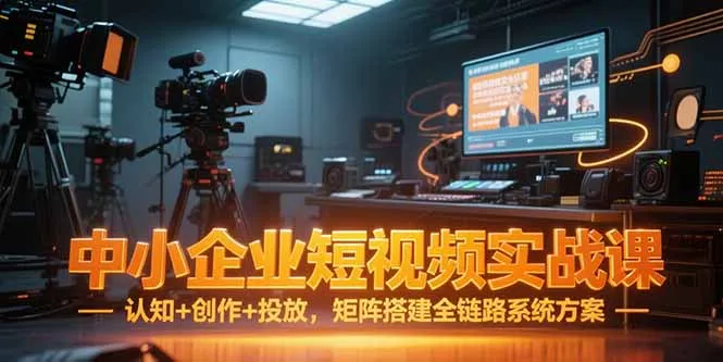 图片[1]-中小企业短视频实战课，认知+创作+投放，矩阵搭建全链路系统方案-E六资源