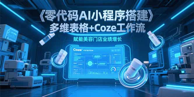 零代码AI小程序搭建，多维表格+Coze工作流，赋能美容门店业绩增长-E六资源