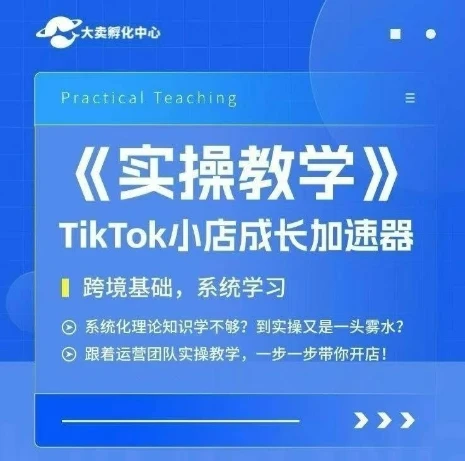图片[1]-大卖家孵化中心TikTok实操课，TikTok小店成长加速器，跨境基础系统学习，一步一步带你开店-E六资源