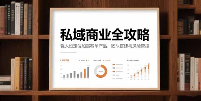 私域商业全攻略，强人设定位加高客单产品，团队搭建与风险管控-E六资源