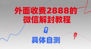 外面收费2888的微信解封教程，具体自测-E六资源