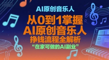 图片[1]-AI原创音乐人，从0到1掌握AI原创音乐人挣钱流程全解析，在家可做的AI副业-E六资源