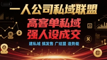 图片[1]-一人公司私域联盟，高客单私域，强人设成交，建私域 搞发售 广结盟 造势能-E六资源