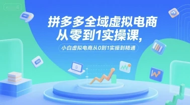 图片[1]-拼多多全域虚拟电商从零到1实操课，小白虚拟电商从0到1实操到精通-E六资源