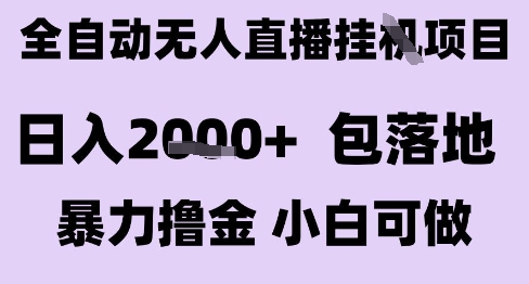 最新全自动抖音无人直播挂G项目，日入2k+ 包落地暴力撸金，小白可做-E六资源