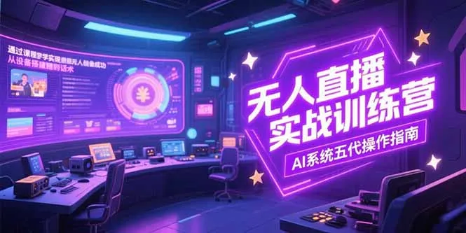 图片[1]-无人直播实操训练营，从设备搭建到话术，AI系统五代操作指南(7月更新)-E六资源
