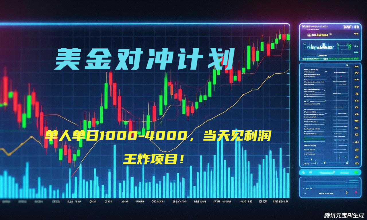 2025年最暴力项目“美金先登计划”最新最强对冲战法，每日实际收益1K-4K-E六资源