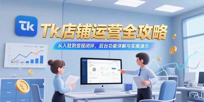 图片[1]-Tk店铺运营全攻略，从入驻到变现闭环，后台功能详解与实操演示-E六资源
