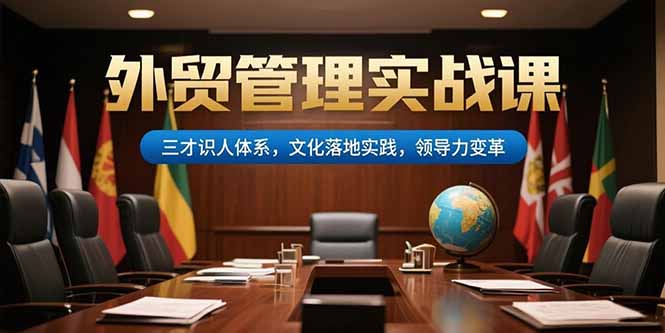 外贸管理实战课，三才识人体系，文化落地实践，领导力变革-E六资源
