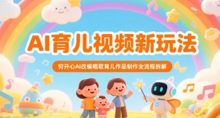 图片[1]-AI育儿视频新玩法，穷开心AI改编唱歌育儿作品制作全流程拆解-E六资源