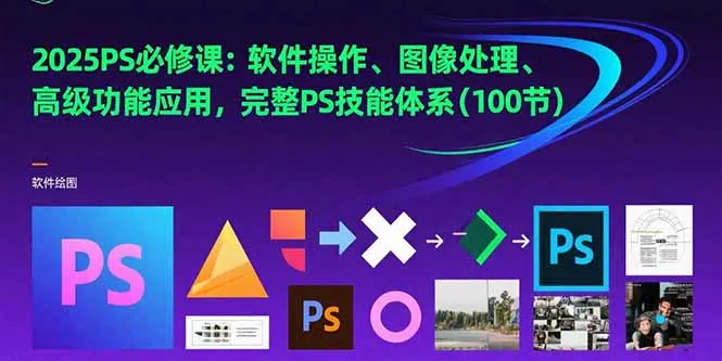 图片[1]-2025PS必修课：软件操作、图像处理、高级功能应用，完整PS技能体系(100节)-E六资源