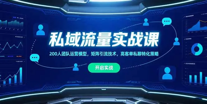 图片[1]-私域流量实战课，200人团队运营模型，矩阵引流技术，高客单私聊转化策略-E六资源
