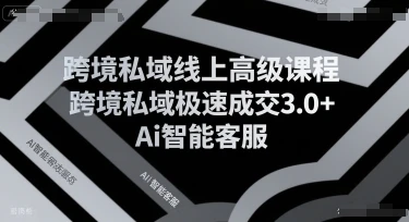 图片[1]-跨境私域线上高级课程，跨境私域极速成交3.0+Ai智能客服-E六资源