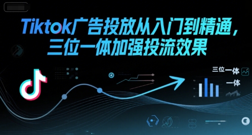 Tiktok广告投放从入门到精通，三位一体加强投流效果-E六资源