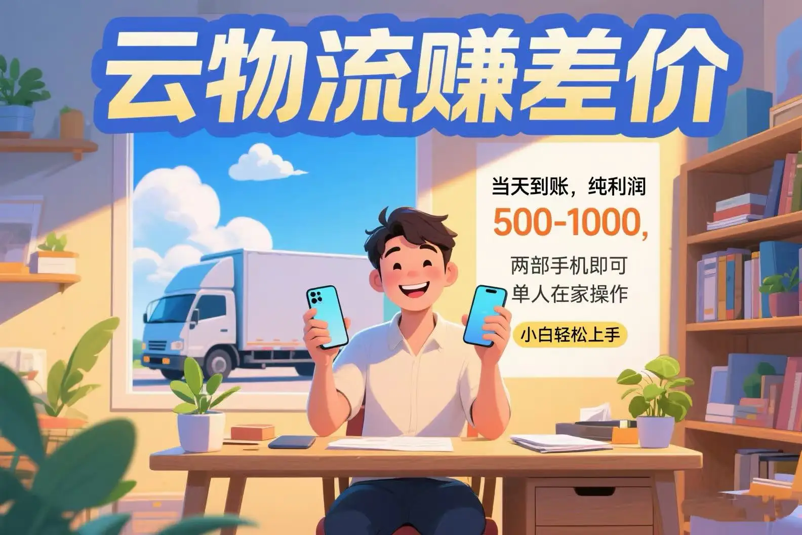 图片[1]-云物流赚差价 当天到账纯利润500-1000 两部手机即可 可单人在家操作 小…-E六资源