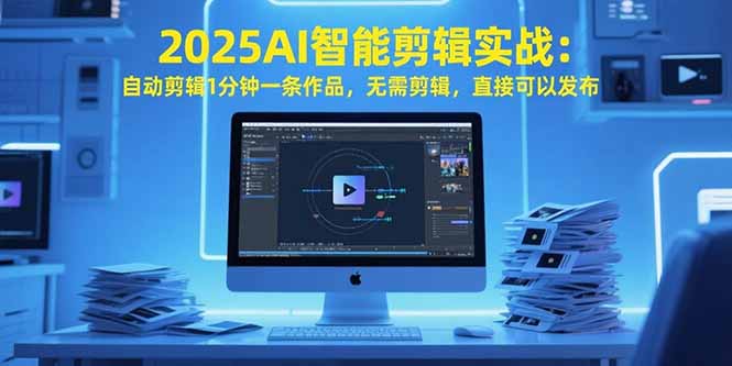 2025AI智能剪辑实战：自动剪辑1分钟一条作品，无需剪辑，直接可以发布-E六资源