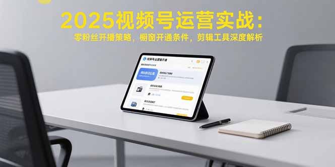 2025视频号运营实战：零粉丝开播策略，橱窗开通条件，剪辑工具深度解析-E六资源