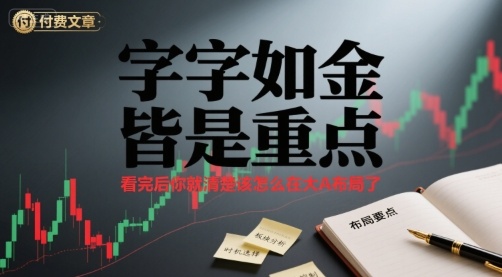 付费文章：字字如金 皆是重点， 看完后 你就清楚该怎么在大A布局了-E六资源