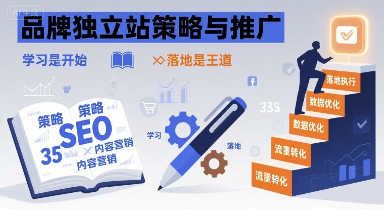 品牌独立站策略与推广，学习是开始，落地是王道-E六资源