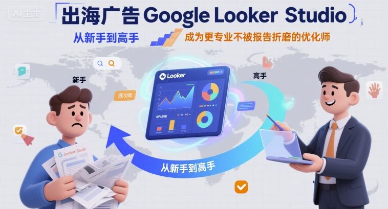 出海广告Google Looker Studio从新手到高手，成为更专业不被报告折磨的优化师-E六资源