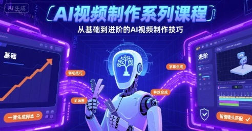 AI视频制作系列课程，从基础到进阶的AI视频制作技巧全涵盖-E六资源