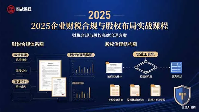图片[1]-2025企业财税合规与股权布局的实战课程：财税合规与股权高效治理方案-E六资源